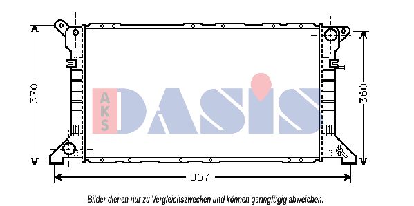 AKS DASIS radiatorius, variklio aušinimas 250240N